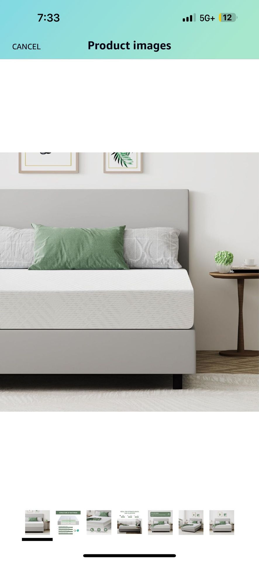 Twin Mattress 6 Inch Memory Foam Mattress Kids Mattress for Bunk Bed, 38"×75