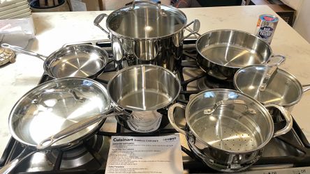 Stainless Steel Pots and Pans 11-piece set - Cuisanart ‘Chef’s Classic’
