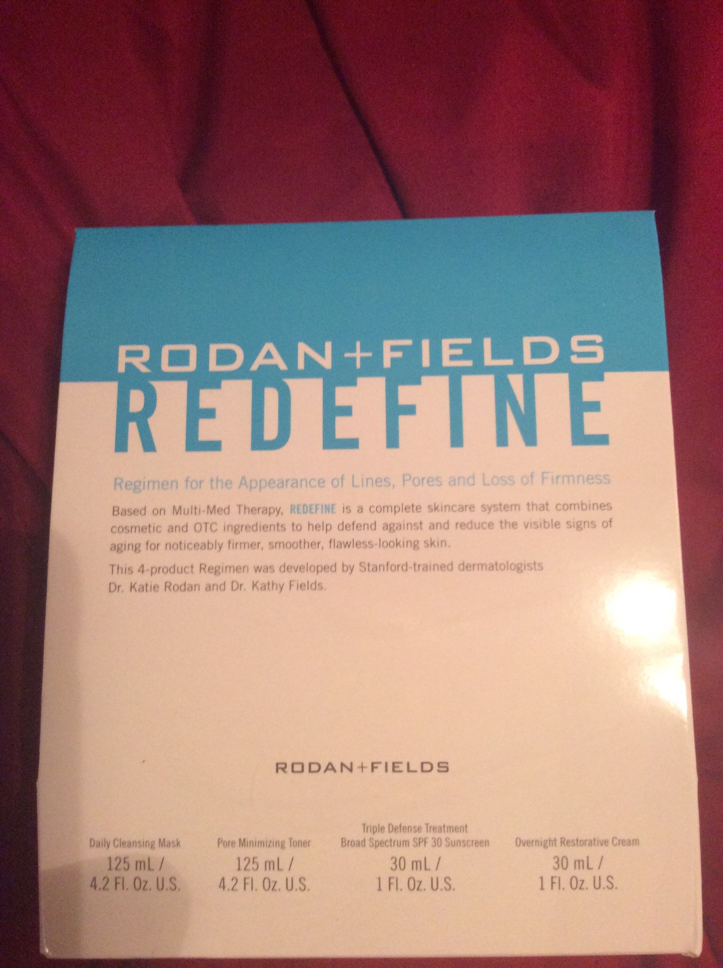 Rodan + Fields Redefine skincare regimen