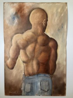 Lambarri Original and Unique Large Oil Painting with Certificate of Authenticity by Lambarri.