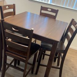 Dining Table With Four Chairs, Medium Size