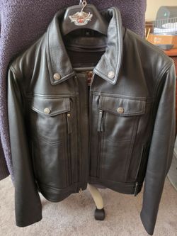 Harley Davidson Black Leather Jacket for riding