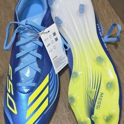 Brand New Adidas F50 MESSI PRO FG Soccer Cleats Royal Blue Solar Yellow Men Size 7