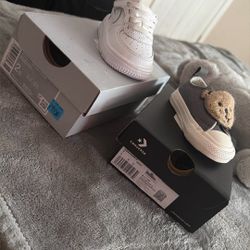 Nike White Forces And Converses