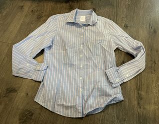 BROOKS BROTHERS 346 Women’s Vintage Blouse SIZE 12 Blue Pink Button Up