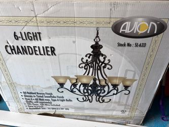Brand new 6 light chandeliers bronze finish