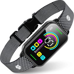 Dog Bark Collar, Bark Collar for Large Medium Small Dogs,Smart Bark Collar,Rechargeable Anti Barking Training Collar with 8 Adjustable Sensitivity,Bar