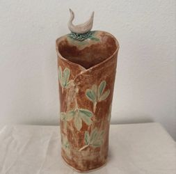 vintage  studio pottery vase or spoon holder 