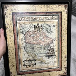 Vintage Map of Northern America 