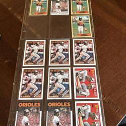 Eddie Murray Baltimore Orioles baseball card collection Mint Condition a lot of 16 cards, 1985 to 1987