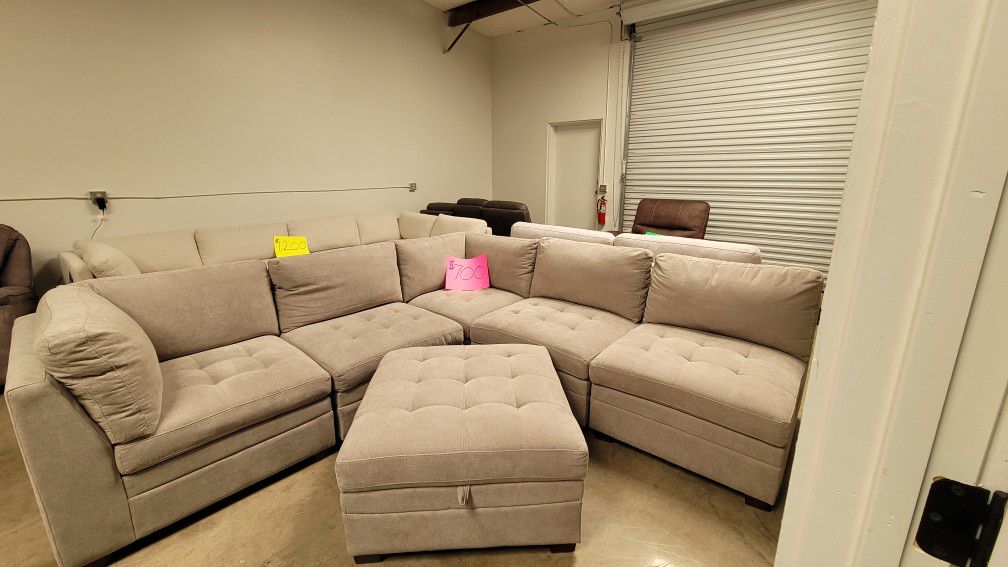 Tisdale 6-piece Modular Fabric Sectional