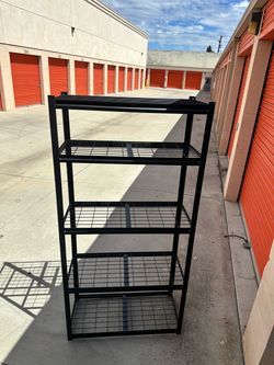 Black Metal Wire 5-Tier Storage Shelving Unit