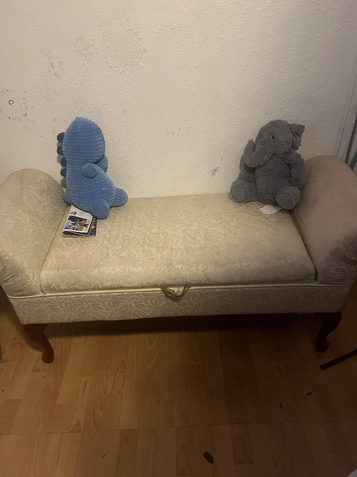 Upholstered bedroom benches with storage