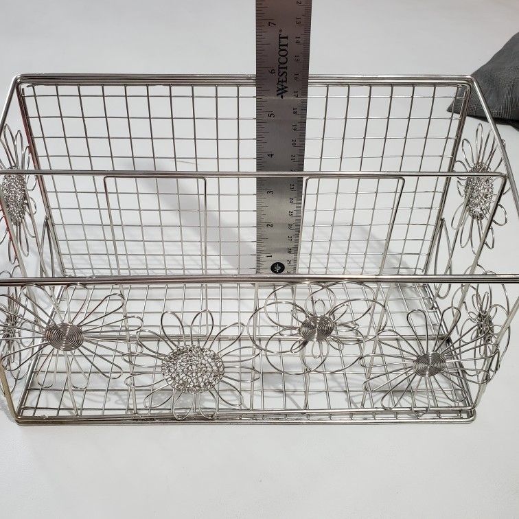 Silver Magazine/Mail Rack Holder