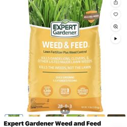 Expert Gardener Weed and Feed Fertilizer 28-0-3, 13.2 Ib. Covers up