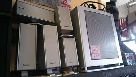 Panasonic..subwoofer. And..5 speakers.