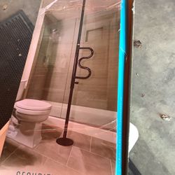 Stander Wonder Pole, Security Pole and Curve Grab Bar, Tension Mounted Floor to Ceiling Transfer Pole for Seniors, Elderly Adults, Bathroom Safety Ass