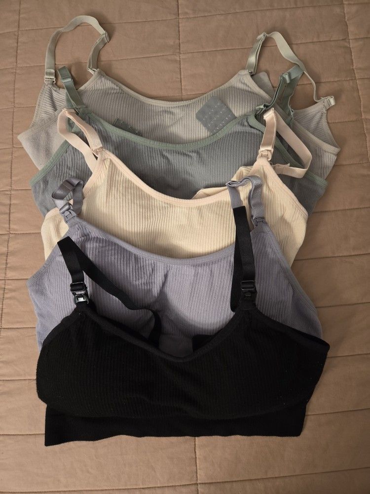 Nursing Bras (5) Assorted Colors -2XL