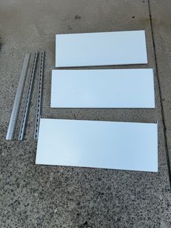 Wall shelf with 3 shelves; Elfa by the Conatainer Store