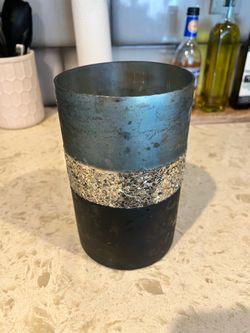 Decorative glass candle holder
