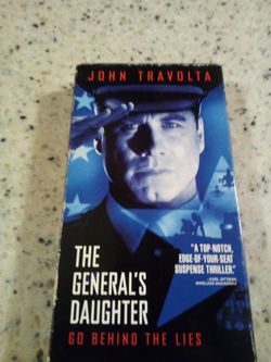 Vintage vhs video tape/ the general's daughter/ go behind the lies/ John Travolta/ suspense,thriller