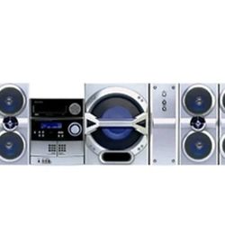 New Vintage SHARP SYS-G1(contact info removed) Watt Audio Shelf System with Powered Subwoofer, Rare.