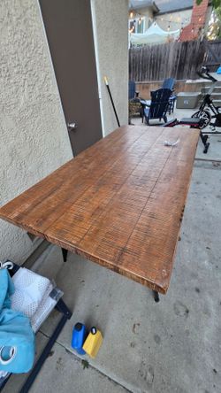 Rustic Wood Dining Table with Hairpin Legs