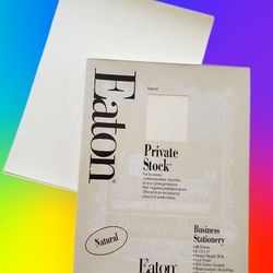 Full Box Eaton Private Stock Business Stationery Natural 8 1/2 x 11