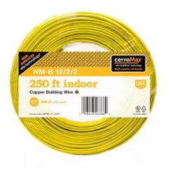 CerroMax 250 ft. 12/2 Yellow Solid SLiPWire Copper NM-B Wire