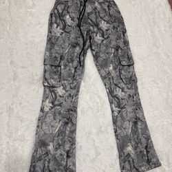 New small joggers sweat pants camo cargo pocket stretchy casual boho