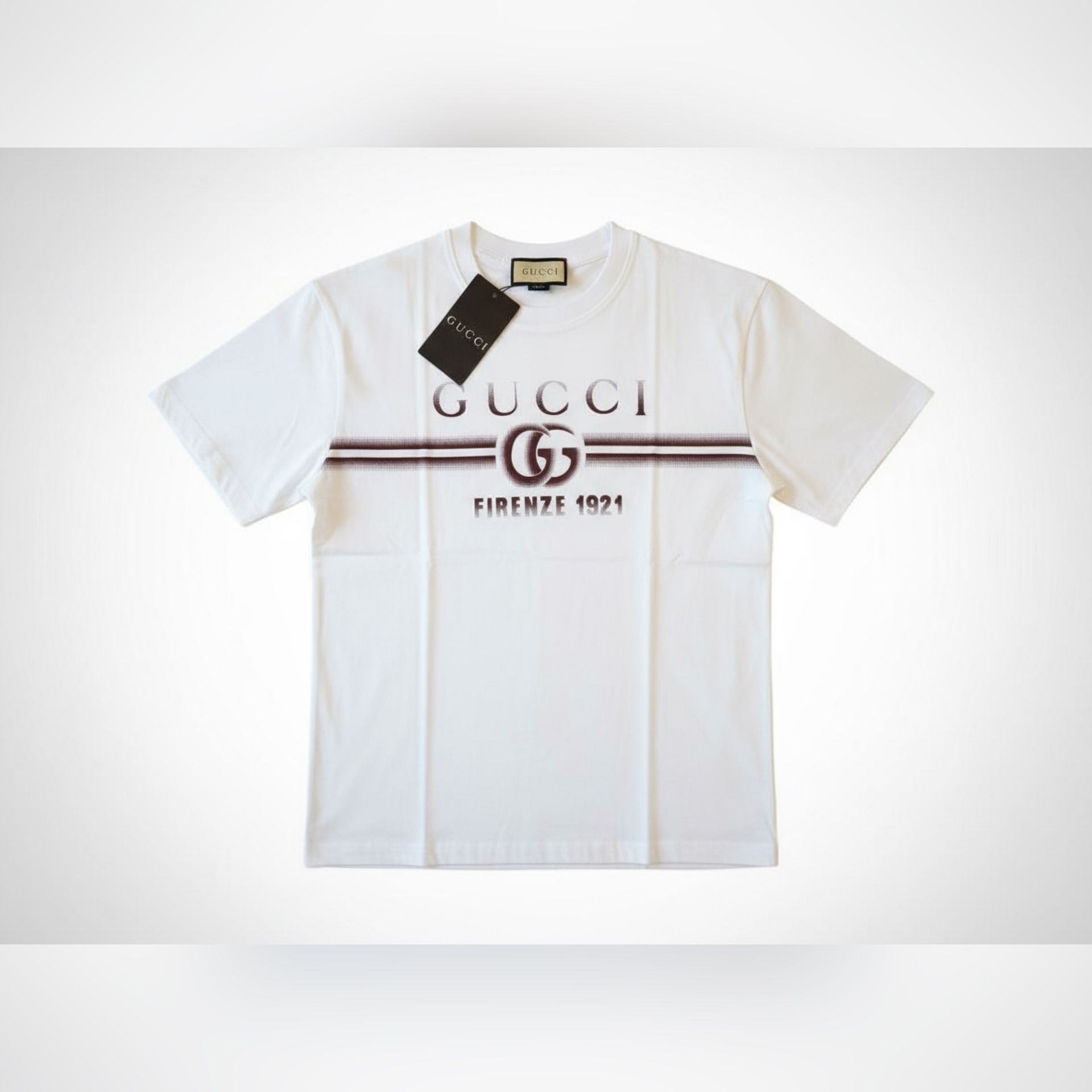 Gucci Firenze 1921 White Logo Tee