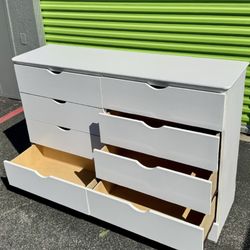 Minimal & Modern 8-Drawer Dresser White NEW!