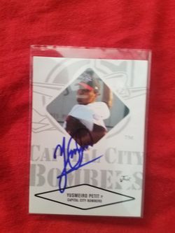 yusmeiro petit just minor autographed baseball card