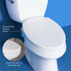 Brand NEW Brondell Bidet Toilet Seat Non-Electric Swash Seat, Fits Round Toilets, White - Dual Nozzle System, Ambient Water Temperature - Bidet with