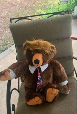 Trump Teddy Bear Plush with American Flag Tie