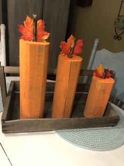 Wooden pumpkins