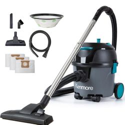 Kenmore KW3010 Bagged Canister Vacuum 3 Gallon Lightweight Cleaner High Efficient with 3 Cleaning Tools & Washable Filter for Household, Hard Floor, C