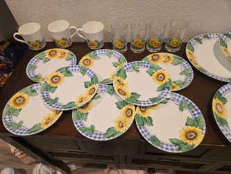 Corelle Sunflower Dishes