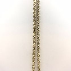 Gold Rope Chain 10K Solid New 