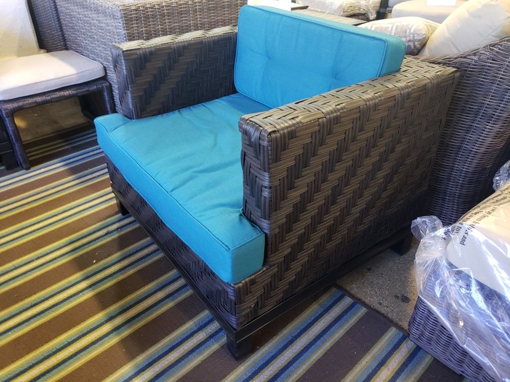 New outdoor patio furniture club chair sunbrella fabric tax included
