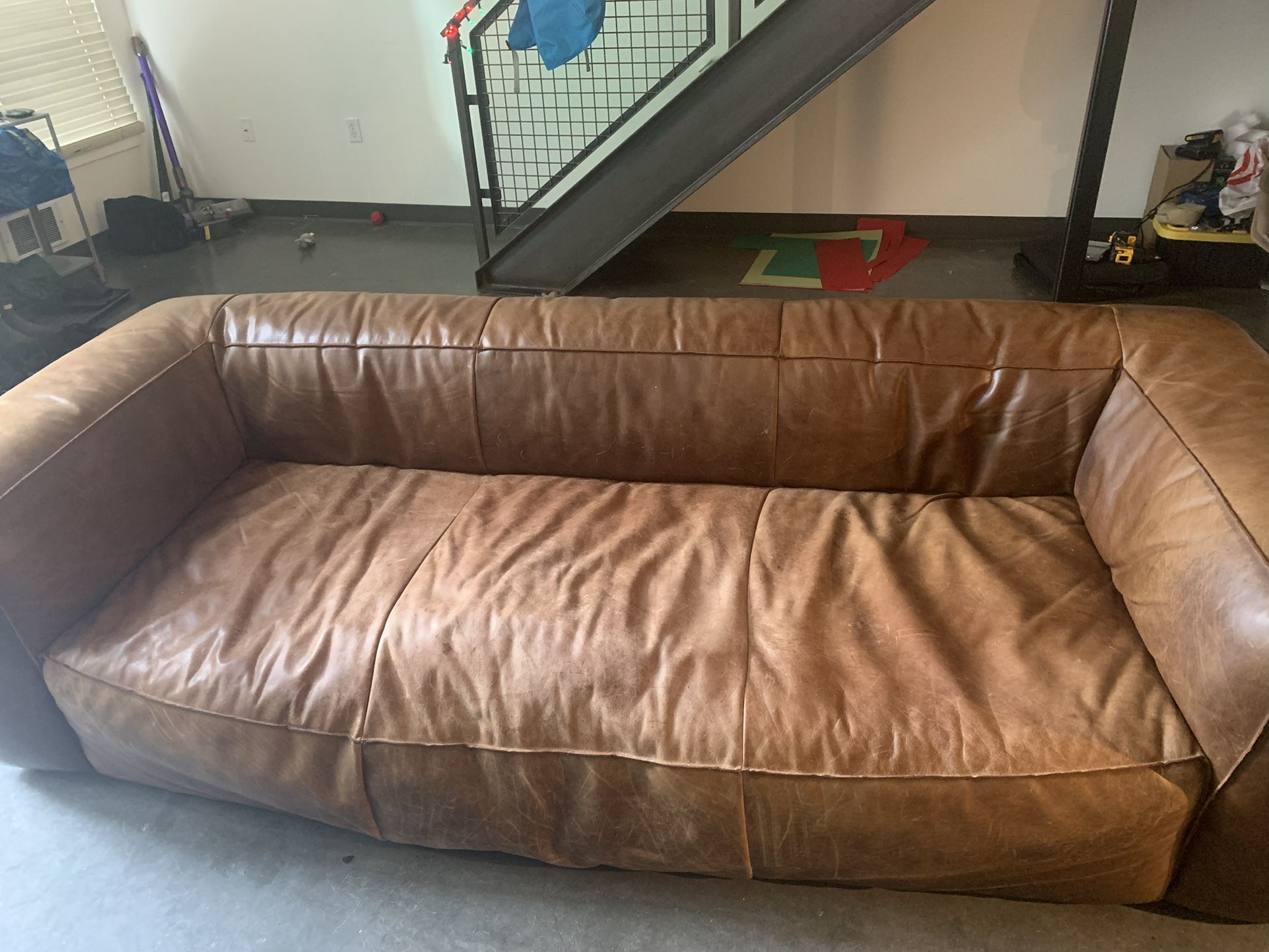 Leather Cigar Couch From Article