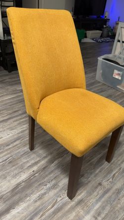 Yellow Upholstered Dining Chair