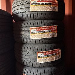SET OF FOUR NEW TIRES 205/50/16 ARROYO GRANDSPORT A/S INCLUDING MOUNT AND BALANCE, ASK ME FOR SIZES AND BRANDS 