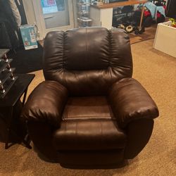 Brown Leather Rocking Chair Recliner