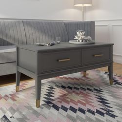 CosmoLiving by Cosmopolitan Westerleigh 20.4 in. Graphite Gray Rectangular Lift-Top MDF Coffee Table