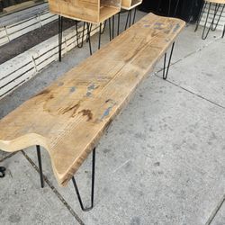 Bench made from antique wood