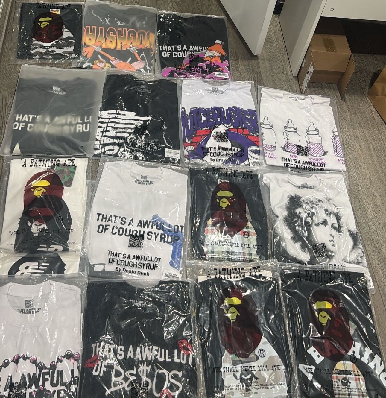 Aloc And Bape Shirts