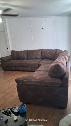 Large Brown Sectional Sofa -Open Box