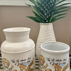 Vintage 2Piece McCoy “The Sky Above and a Book to Love” Pottery