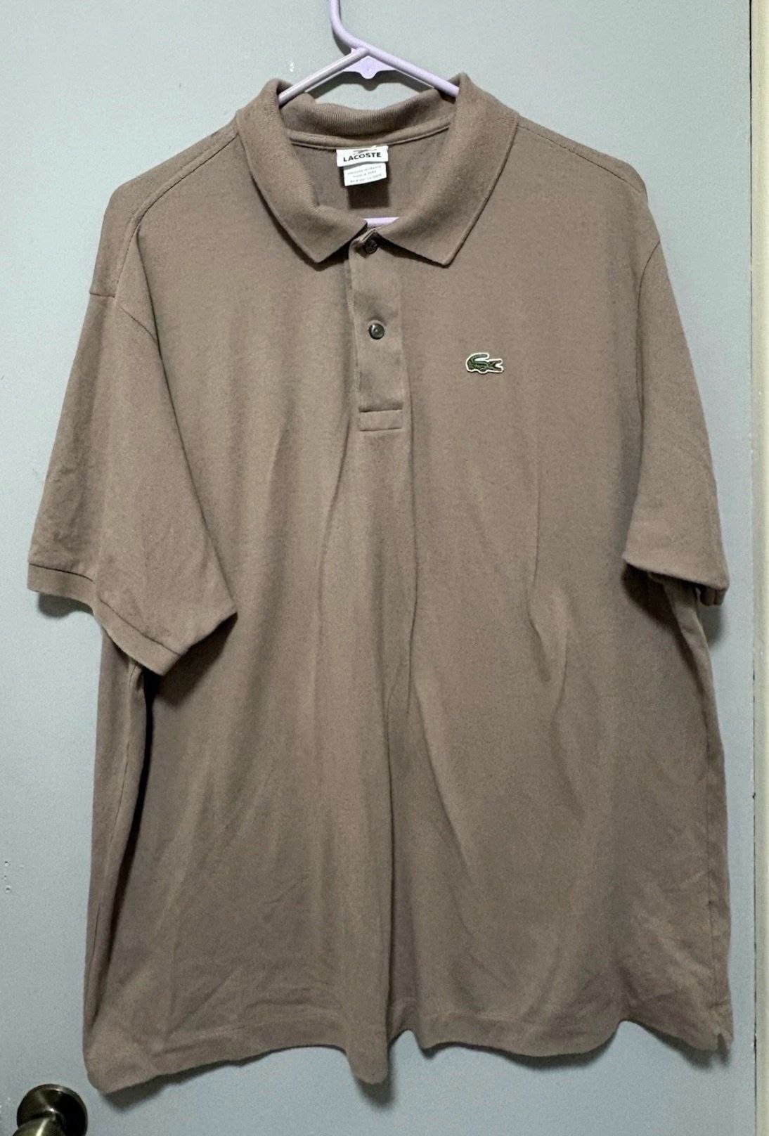 Lacoste Men's Size 8 Brown Polo Shirt 3XL Classic Short Sleeve